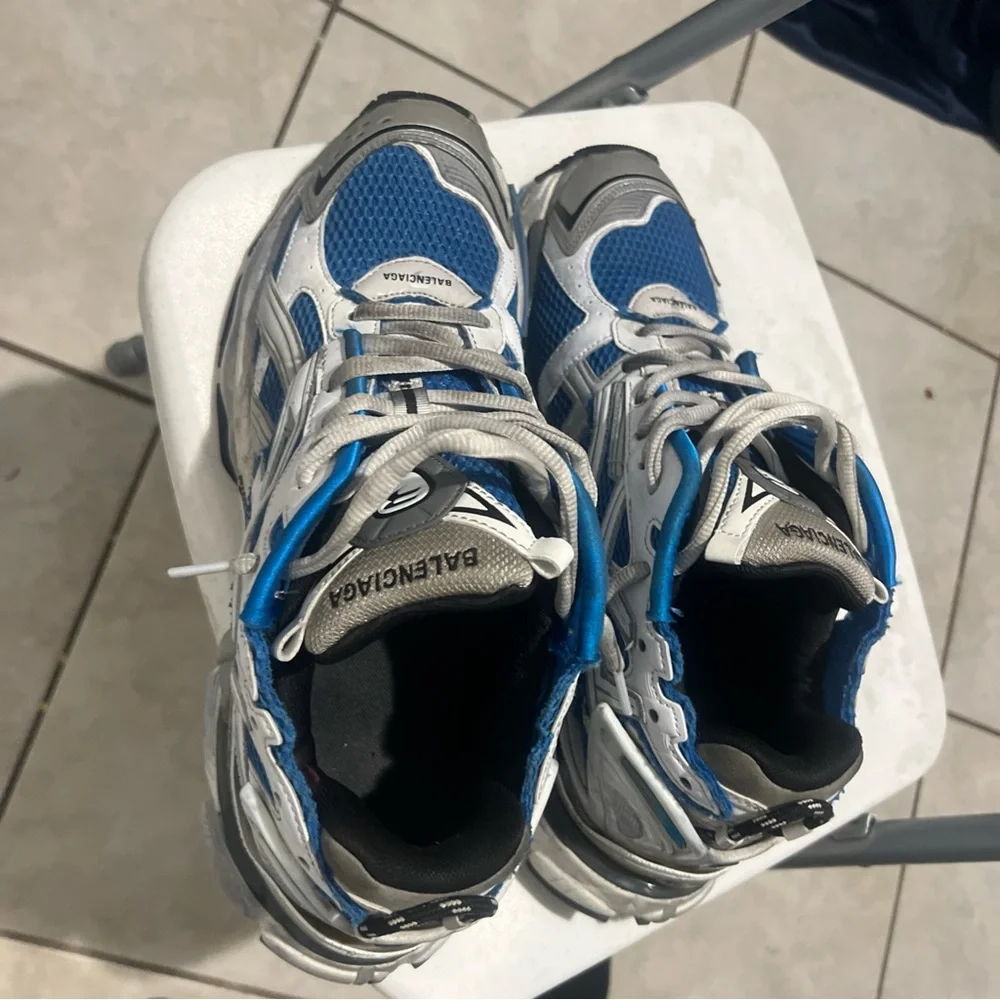 Balenciaga Kids Blue and White Sneakers - Picture 2 of 5